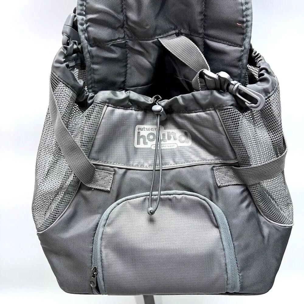 Outward Hound Backpack Gray Animal Dog Carrier Pet Gear for Small Pet Cats Dogs